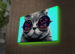 Wallity Lienzo Decorativo Iluminado con LEDs 45x70 cm Multicolor